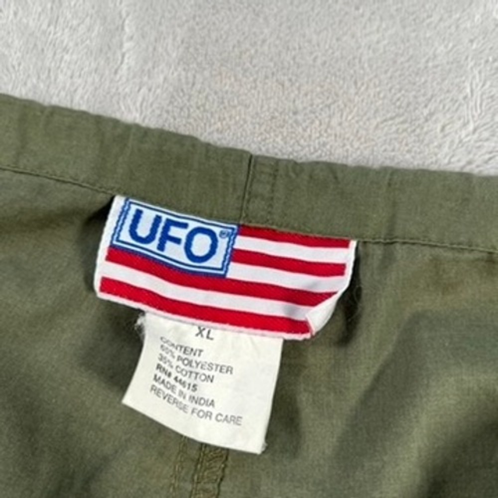 Vintage 90s UFO Parachute Cargo Pants Men's Size XL Green Baggy Rave Grunge Y2K - Picture 5 of 16